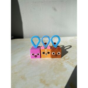 Lot of 3 Pet Simulator Roblox Mcdonald's Happy Meal Toys Keychain Clip On